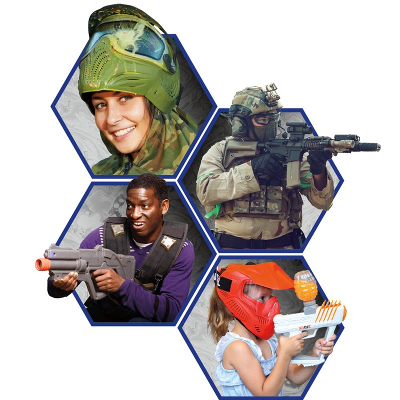 Players during an airsoft game at Cousins Adventure Parks