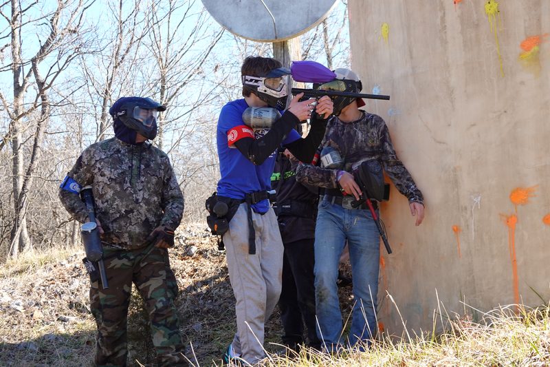 New players getting ready for paintball at Cousins Adventure Parks